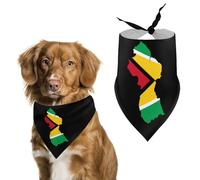 Guyana Map Flag Guyanese Dog Bandana Pet Scarf for Small Medium Large Dogs Triangle Bibs Photo Prop Gift