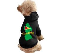 Guyana Map Flag Pet Hoodie Sweatshirt Hooded Dog Cat Pullover Clothes Puppy Costume