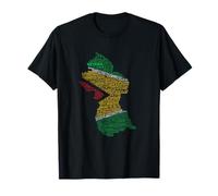 Guyana Map, Guyanese flag, Guyana in world languages T-Shirt
