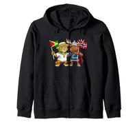 Guyana Norway Flag Guyanese Roots Norwegian Heritage Zip Hoodie
