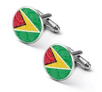 Guyana Paisley Flag Mens Cufflinks Classic Shirt Cuff Links