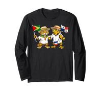 Guyana Panama Flag Guyanese Roots Panamanian Heritage Long Sleeve T-Shirt