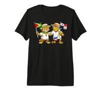 Guyana Panama Flag Guyanese Roots Panamanian Heritage Premium T-Shirt