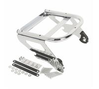 GuyAna Rear Rack Motorcycle Solo Rack Docking Hardware Kit Rear Tail Mount Luggage Cargo Rack Carrier Accessories For Harley For Road King FLHRSE4 2008(Chrome)