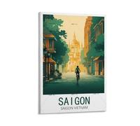 GuyAna Saigon Vietnam Vintage Travel Poster 08x12inch(20x30cm) Canvas Wall Art Print Painting for Wall Decor Living Room Bedroom