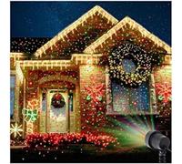GuyAna Star Christmas Projector, Garden Lights, Outdoor Red Green Blue Three Colors Moving Firefly Projection Light with Remote Control for Xmas Party Holiday Wedding,Blue+Green+red,1pcs