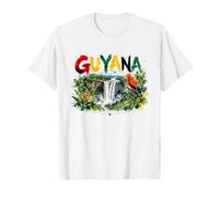 Guyana T-Shirt, Guyana Flag Map Graphic for Guyanese for Men T-Shirt
