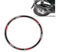 GuyAna Tank protector Motorcycle Sticker Accessories For H-ONDA FORZA 125 250 300 350 FORZA350 Wheel Hub Sticker Reflective Decals(Black- Silver)