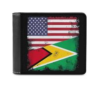 Guyana U.S. Flag Printed Bifold Wallet with Hidden Compartments Pocket Money and Credit Card Holder for Men Women