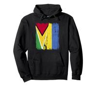 Guyana Ukraine Half Flag Guyanese Ukrainian Heritage Pullover Hoodie