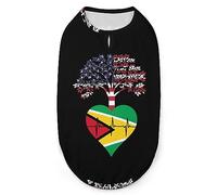 Guyana US Root Heartbeat Pets Shirt Vest Cute Dog Tank Top Soft Sleeveless T-Shirt for Puppy Kitty Cats M