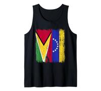 Guyana Venezuela Half Flag Guyanese Venezuelan Jersey Tank Top