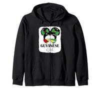 Guyanese Girl Guyana Flag Roots Pride Heritage Zip Hoodie