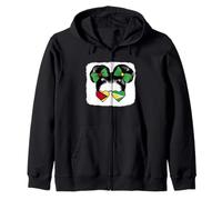 Guyanese Girl Guyana Pride Flag Roots Zip Hoodie