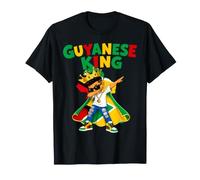 Guyanese King Guyana Flag Dabbing Boy Kids T-Shirt