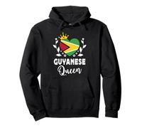 Guyanese Queen Guyana Flag Proud Guyanese Woman Pullover Hoodie
