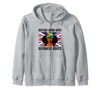 Guyanese Roots British Born Girl Pride Guyana Heritage Zip Hoodie