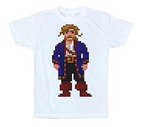 Guybrush Threep Mens T Shirt Pixel Secret of Monkey Island 8-Bit Retro Game Size L White