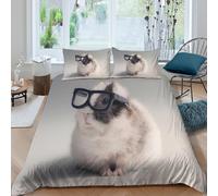 GUYDZOOM Breathable 3D Print Microfiber Cute guinea pig Comforter Cover All Season Bedding Sets w/Matching Pillowcase Funny animal style Quilt Cover Easy Care Breathable Teens Adults Sing (135x200cm)
