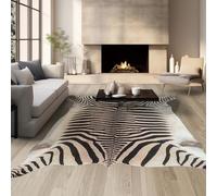 Guyekobe Large Zebra Rug 10x8 ft Luxurious Zebra Print Area Rugs for Bedroom Living Room Dining Room Low Pile Non-Slip No Fur (XXL (10x8 ft/ 120x96 inch))