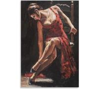 GUYFAM Flamenco Woman Dancer Poster Spanish Dancers Prints Flamenco Woman Dancer Wall Art Spanish Dancer Canvas Painting Home Decor Wall Art 50x70cm No Frame