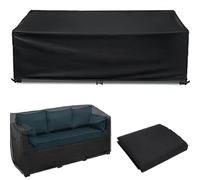 Guying Art Garden Furniture Cover,230x230x80cm Heavy Duty 600D Oxford Fabri Outdoor Patio Rectangular Cover Windproof Anti-UV, for Chair and Table Rattan Sofa Covers