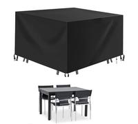 Guying Art Garden Furniture Covers Waterproof 170x160x75cm(LxWxH) Oxford 420D Garden Table and Chairs Covers, Rectangular Patio Furniture Set Covers, Rattan Furniture Cover