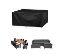 Guying Art Rectangular Garden Furniture Covers Waterproof,230x110x75cm Garden Table Heavy Duty 420D Oxford Fabric Windproof Anti-UV, Outdoor table Covers