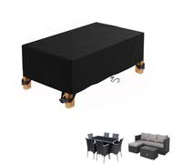Guying Art Rectangular Garden Furniture Covers Waterproof 360x100x70cm Patio Table Covers 420D Heavy Duty Oxford Fabric Patio Rattan Sofa Table Chair Set Cover