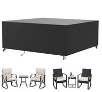Guying Art Waterproof Outdoor Table Cover,160x80x85cm Waterproof Patio Rattan Sofa Table Chair Set Cover 2 Seater Outdoor Rattan Sofa Cover Sofa Cover Outdoor Windproof