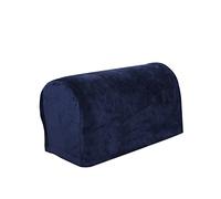 GUYIRT 2PCS Velvet Armchair Cover Spandex Stretch Armrest Cover Anti-Slip Arm Cover for Chairs and Sofas -navy blue