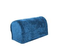 GUYIRT 2PCS Velvet Armchair Cover Spandex Stretch Armrest Cover Anti-Slip Arm Cover for Chairs and Sofas -blue