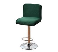 GUYIRT Bar Stool Cover Velvet, 2 4 6 Pieces Swivel Bar Stools Slipcovers, Washable Slipcover for Short Back Stool Chairs-dark green-Set of 2