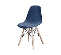 GUYIRT Dining Room Chair Covers Set of 2 4 6, Velvet Shell Dining Chair Slipcovers Non Slip Washable Armless Chair Slipcovers-navy blue-6 Pieces