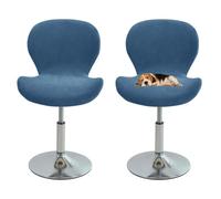 GUYIRT Kitchen Bar Stool Chair Seat Covers Curved Lower Back (blue 1,2 PCS)