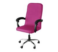GUYIRT Office Chair Cover Universal Washable Rotating Chair Slipcovers Stretch Anti-dust Computer Chair Slipcover Office Chair Cover -Deep pink-Large