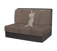 GUYIRT Rv Dinette Cushion Covers Jacquard, Camper Cushion Slipcovers Stretch Fabric, Rv Bench Seat Covers for Dogs Cats Kids (dark coffee,set of 1)