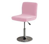 GUYIRT Soft Stretch Bar Stool Covers with Back, Velvet Slipcovers for Bar Stools Dustproof Protector for Short Back Pub Chairs-pink-Set of 4