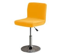 GUYIRT Soft Stretch Bar Stool Covers with Back, Velvet Slipcovers for Bar Stools Dustproof Protector for Short Back Pub Chairs-gold-Set of 4