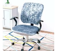 GUYIRT Spandex Velvet Chair Cover Removable Washable Desk Computer Chair Slipcover Stretch Chair Protector Cover Universal Office Rotating Chair Slipcover -grey-