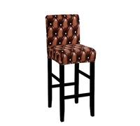 GUYIRT Stretch Removable Bar Stool Covers with Back, Printed Patterned Pub Chair Slipcovers Reusable Counter Stool Cover for Kitchen Dining Room Cafe-4-Set of 2