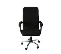 GUYIRT Waterproof Office Chair Cover Stretch Jacquard Desk Computer Chair Slipcover Universal Boss Chair Cover Soft Spandex High Back Chair Slipcover -black-Large