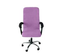 GUYIRT Waterproof Office Chair Cover Stretch Jacquard Desk Computer Chair Slipcover Universal Boss Chair Cover Soft Spandex High Back Chair Slipcover -Light purple-Large