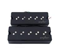 Guyker 1 SET Double Noise Reduction Pickups Split Coil Humbucking 5 String Bass Pickups Bridge + Neck Alnico Black, GK-DB5