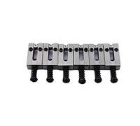 Guyker 10.8MM Brass Roller Saddles - Guitar Tremolo Bridge Saddles Compatible with Strat ST Electric Guitar Replacement Parts Accessories (6 Pack, Ancient Silver)