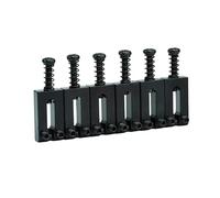Guyker 10.8mm Bridge Saddles, Stainless Steel Bridge Saddles Tremolo System Replacement Part Compatible with Strat ST TL Electric Guitar MA001(Set of 6, Black)