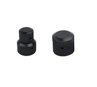 Guyker 1Pcs Concentric Stacked Knobs and 1Pcs 6mm Potentiometer Control Knobs Set - Knurled Volume Tuning Audio Knob Replacement for Guitar or Precision Bass - CNC Machined(black)