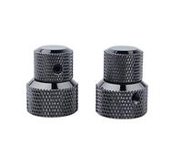 Guyker 2Pcs Concentric Stacked Knobs, Dual Knurled Control Knobs, High Grade Dome Volume Tone Knob Replacement for Electric Guitar or Precision Bass - CNC Machined (Smoke Gray)