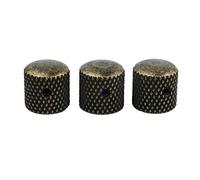 Guyker 3Pcs Guitar Knobs for 6mm Dia. Shaft Pots - Tone and Volume Control Potentiometer Knob Replacement for Electric Guitar or Precision Bass (Antique Brass)