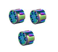 Guyker 3Pcs Guitar Potentiometer Control Knobs for 6mm(0.24”) Dia. Shaft Pots - Knurled Volume and Audio Switch Knob Replacement for Electric Guitar or Precision Bass - Zinc alloy, Rainbow